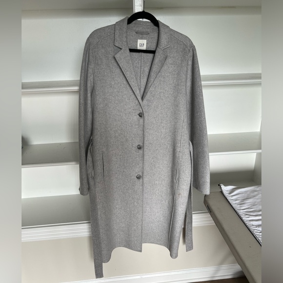 Gap Light Grey Camel Coat - L - Picture 2 of 7